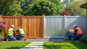 Pose de clôtures en bois et aluminium : quel matériau choisir ? | Revons jardin découvrez comment choisir entre une clôture en bois ou en aluminium pour sécuriser et embellir votre jardin. avantages, inconvénients et conseils d'installation.